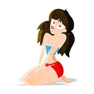 cartoon woman in skimpy clothing N3