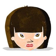 cartoon annoyed woman N44