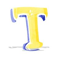 Cartoon Letter T N10