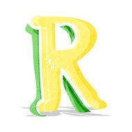 Cartoon Letter R N8