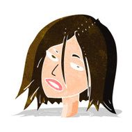 cartoon annoyed woman N45