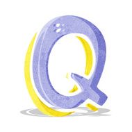 Cartoon Letter Q N7