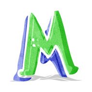Cartoon Letter M N10
