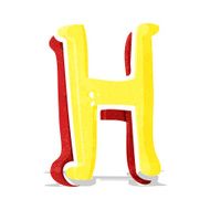 Cartoon Letter H N9