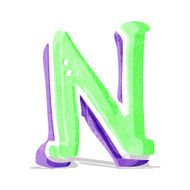 Cartoon Letter N N9