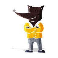 cartoon wolf in shirt N2