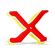 cartoon letter x N8