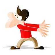 cartoon annoyed man gesturing N3