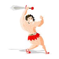 cartoon barbarian hero N2