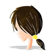 cartoon girl looking thoughtful N3