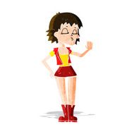 cartoon cool girl N7