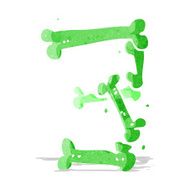 cartoon halloween bone number N22