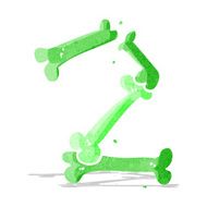 cartoon halloween bone number N23