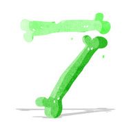 cartoon halloween bone number N24