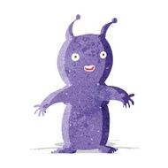 cartoon happy little alien N3