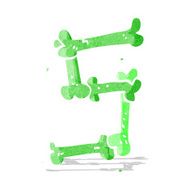 cartoon halloween bone number N27