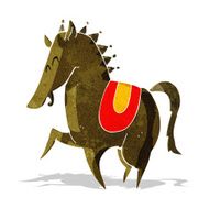cartoon prancing horse N5