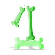 cartoon halloween bone number N28