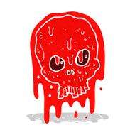 cartoon bloody skull