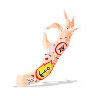 cartoon tattoo arm N3