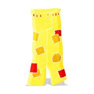 cartoon patched old jeans N5