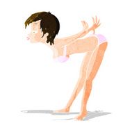 cartoon pin up girl in underwear