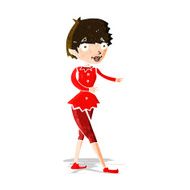 cartoon christmas elf woman N3