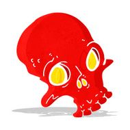 cartoon spooky skull N49