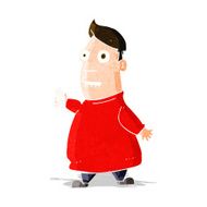 cartoon nervous man with tickets N3