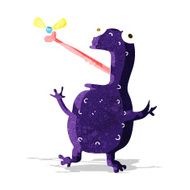 cartoon poisonous frog catching fly N2