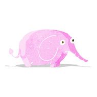 cartoon sad little elephant N2