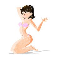 cartoon sexy bikini girl N3