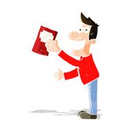 cartoon man with book N3