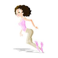 cartoon flying woman N3