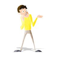 cartoon nervous man N44