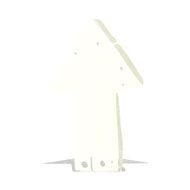 cartoon wooden direction arrow N3