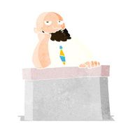 cartoon bored man at desk N3