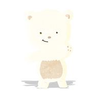 cartoon waving polar bear N3
