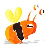 cartoon frightened bee N3