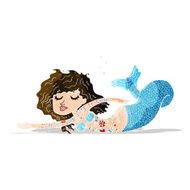 cartoon mermaid covered in tattoos N3