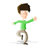 cartoon happy man dancing N9