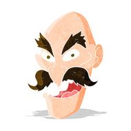 cartoon evil old man face N3