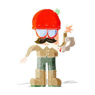 cartoon man smoking pot N3