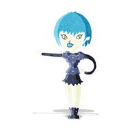 cartoon vampire girl giving thumbs up sign N5