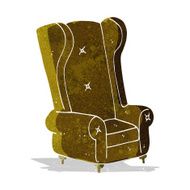 cartoon old armchair N2