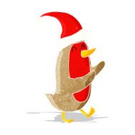 cartoon christmas robin N39