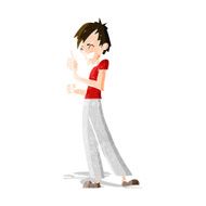 cartoon angry man arguing N3