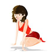 cartoon woman in sexy pose N4