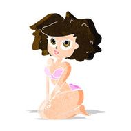 cartoon woman wearing bikini N2