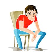 cartoon dejected man N3